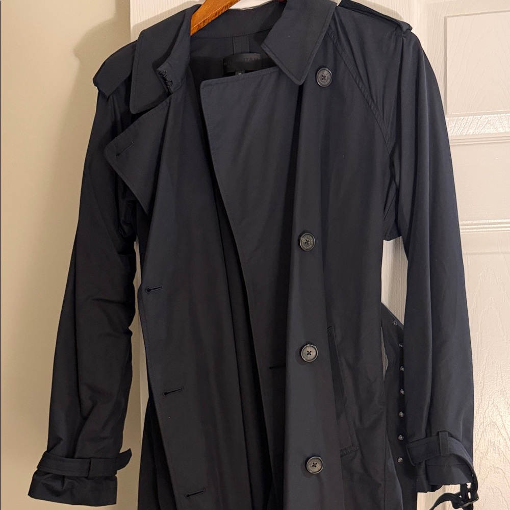 Nili Lotan Tanner Trench Coat- Dark Navy - Picture 10 of 11